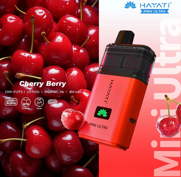 Une Explosion de Saveurs : Découverte de la Hayati Mini Ultra 1500 Bouffées - Baies Cerise