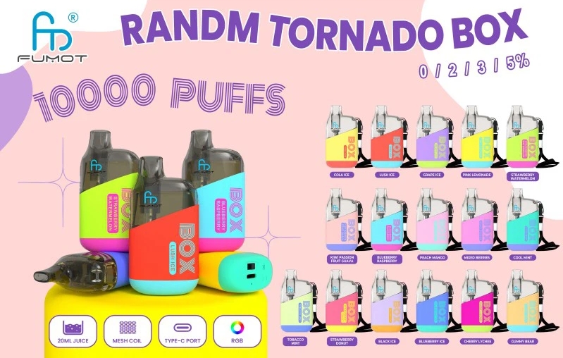 Fumot Original RandM Tornado Box Vape 10000 - Glace aux Myrtilles : L’Innovation qui Redéfinit le Vapotage en Belgique