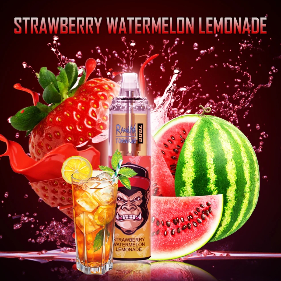 RandM Tornado 7000 Puffs Vape - Limonade de pastèque aux fraises : Une explosion de saveurs pour la scène française du vapotage