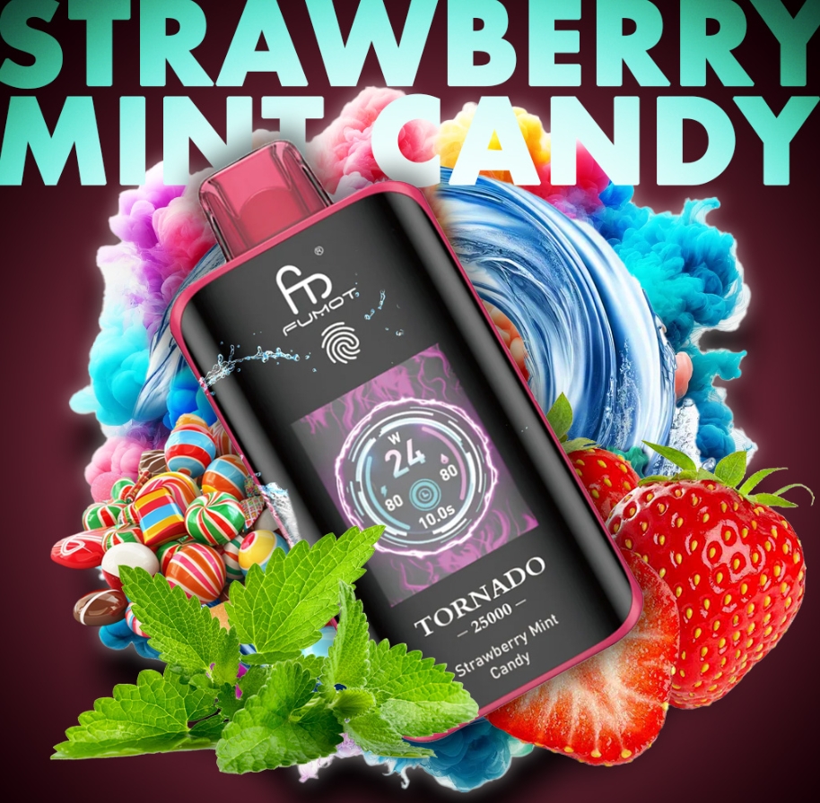RandM Fumot Tornado 25000 Puffs Vape - bonbon à la menthe aux fraises : Une Explosion de Saveurs dans l’Univers de la Vape en France 2025