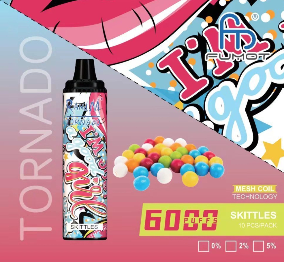 RandM Tornado 6000 Puffs Vape - jeu de quilles : Une explosion de saveurs pour une expérience de vapotage unique