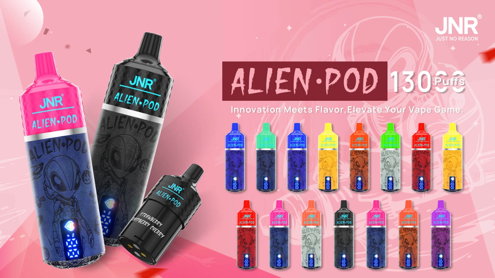 JNR Alien Pod 13000 Puffs DISPOSABLE VAPE - Watermelon Ice : Une expérience de vape révolutionnaire pour la Belgique en 2025
