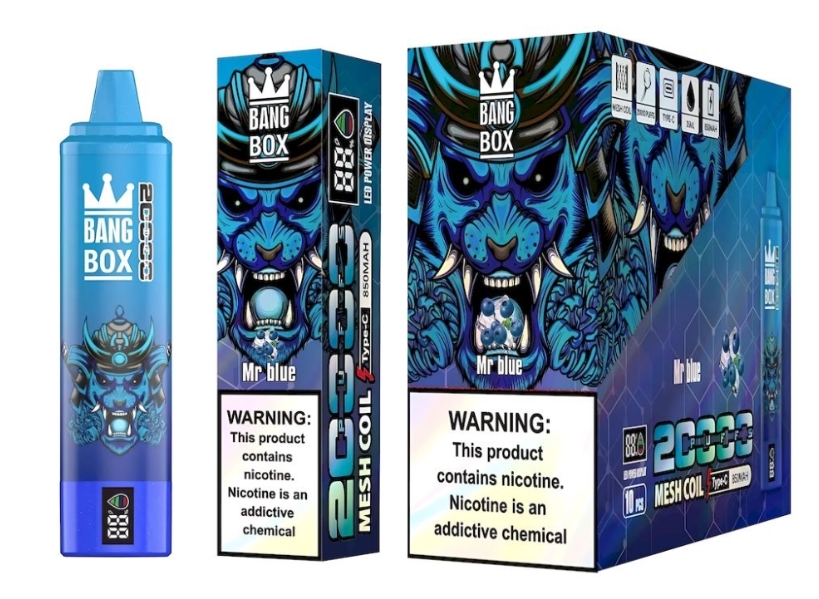 Découvrez la BangBox LED 20000 Bouffées Vape - Glace aux Myrtilles : Une Expérience de Vapotage Inoubliable