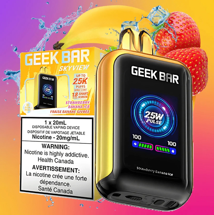 GEEK BAR Skyview 25000 Bouffées Vape - banane aux fraises : Une expérience de vapotage fruitée et durable pour le marché français 2025