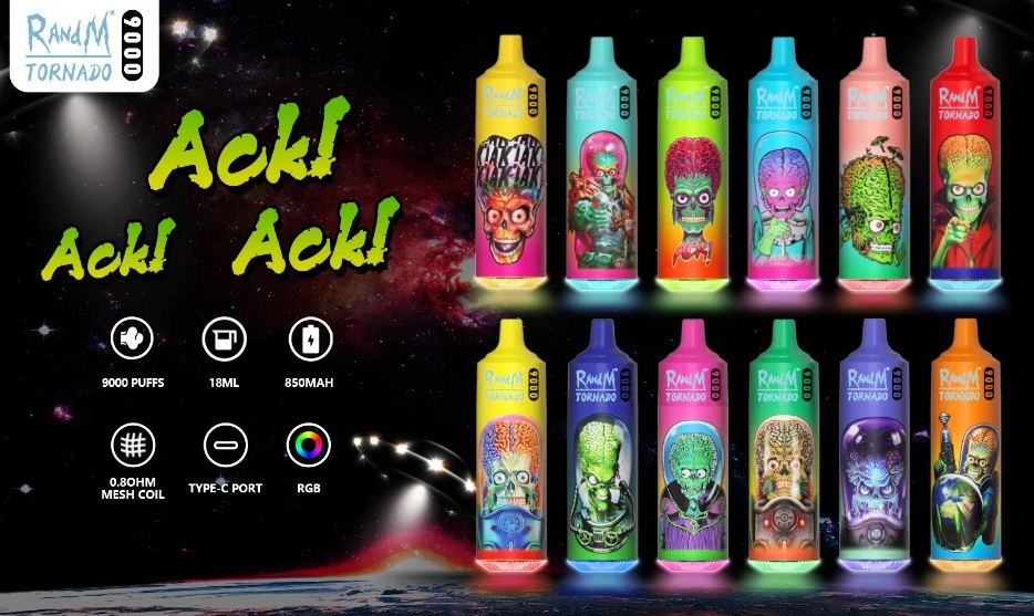 RandM Tornado 9000 Puffs Vape - glace noire : Une expérience de vapotage audacieuse pour la France de 2025