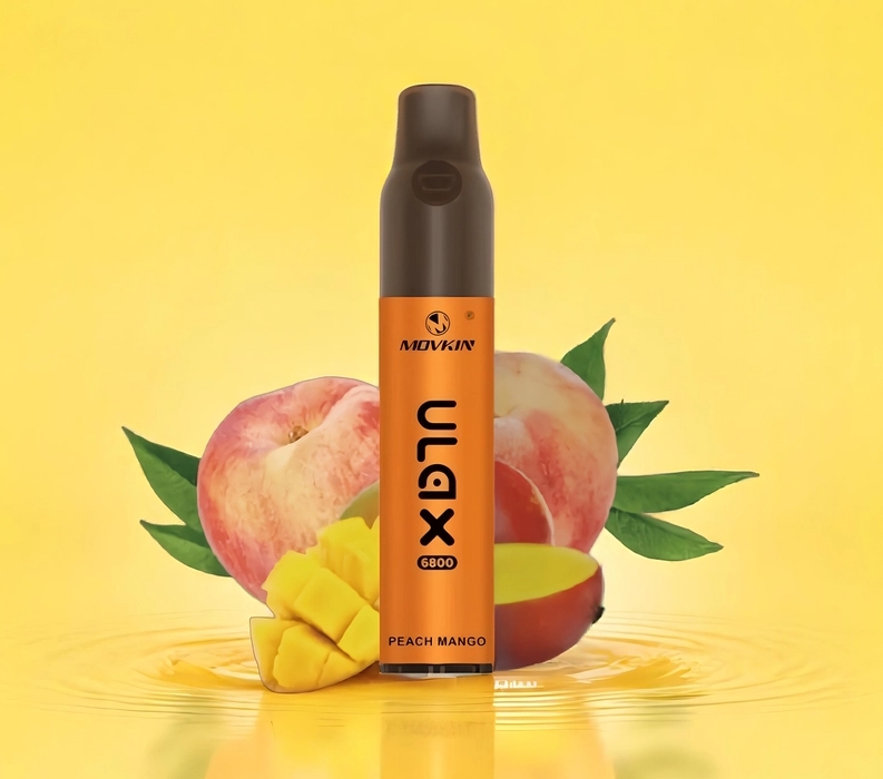RandM Movkin Ulax 6800 Puffs Vape (bobine en céramique) - Pêche Mangue : Une Explosion Tropicale dans le Ciel Français de la Vape