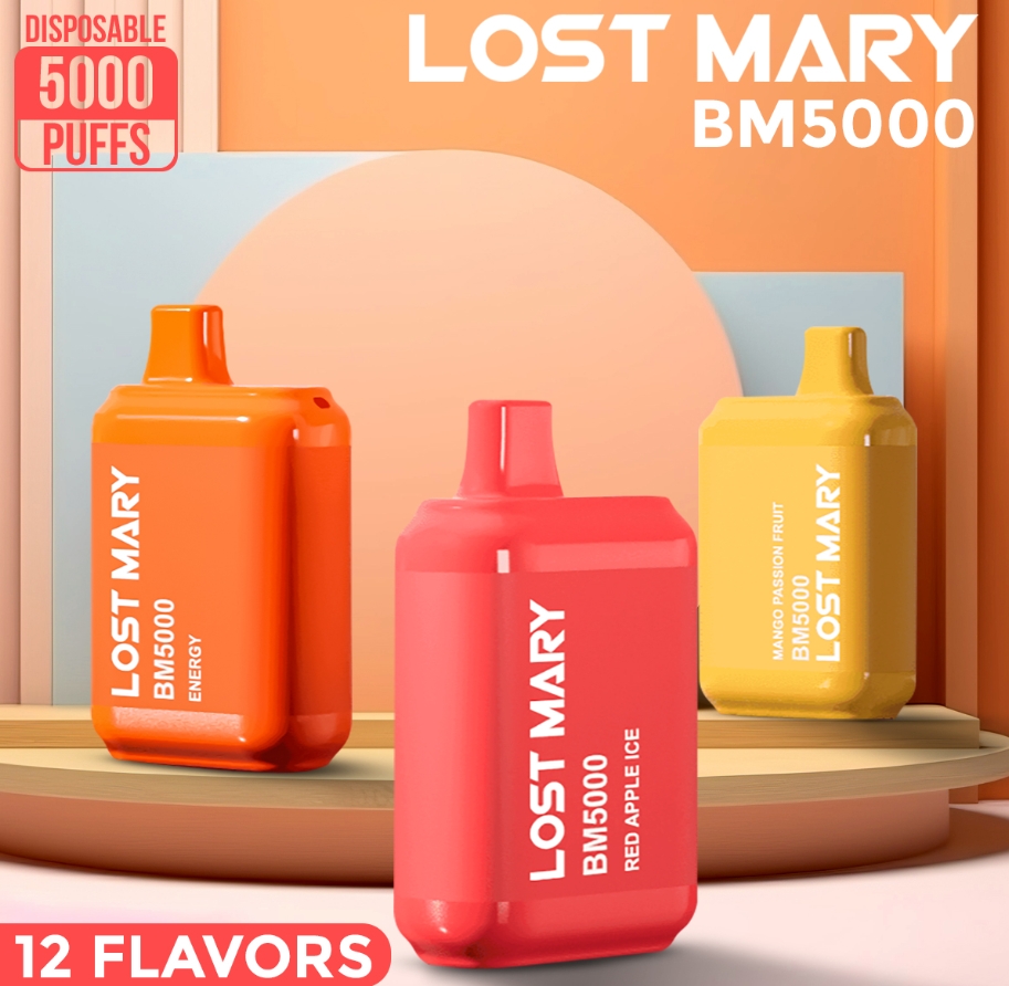 LOST MARY BM5000 Bouffées Vape - Glace aux Pommes Rouges : Une Explosion de Saveur Fruitée pour 2025 !