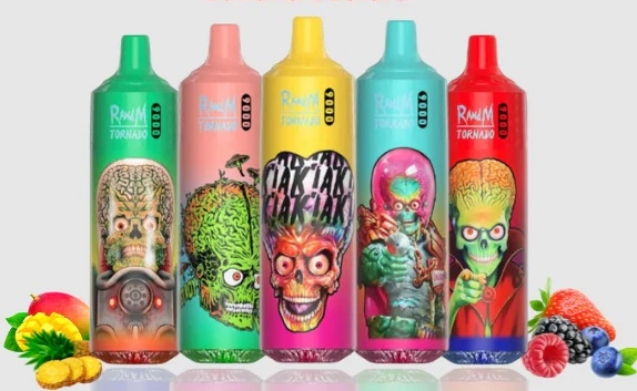 RandM Tornado 9000 Puffs Vape - Framboise Aigre Bleuette : Une Explosion de Saveurs pour les Vapotieurs Français
